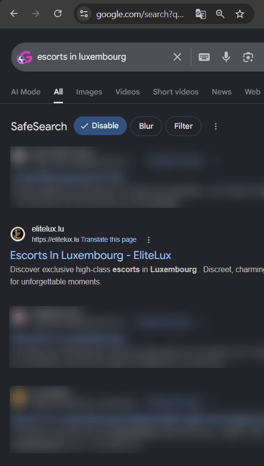 EliteLux Google Search